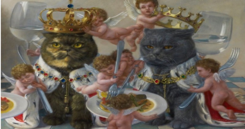 Japanese Artist Gives Cats The Regal Renaissance Art Treatment They Deserve